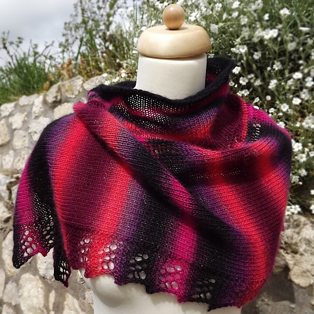 Crazy Berry Shawl