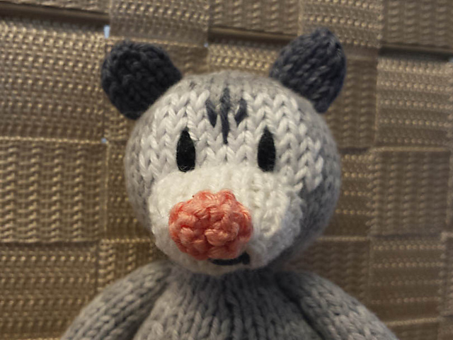 Cute Knitted Opossum
