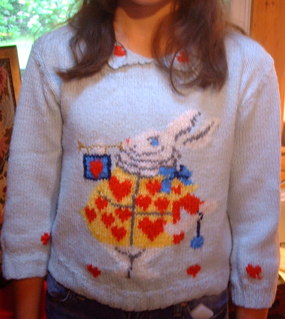 #45 March Hare, Alice or Mad Hatter Sweater