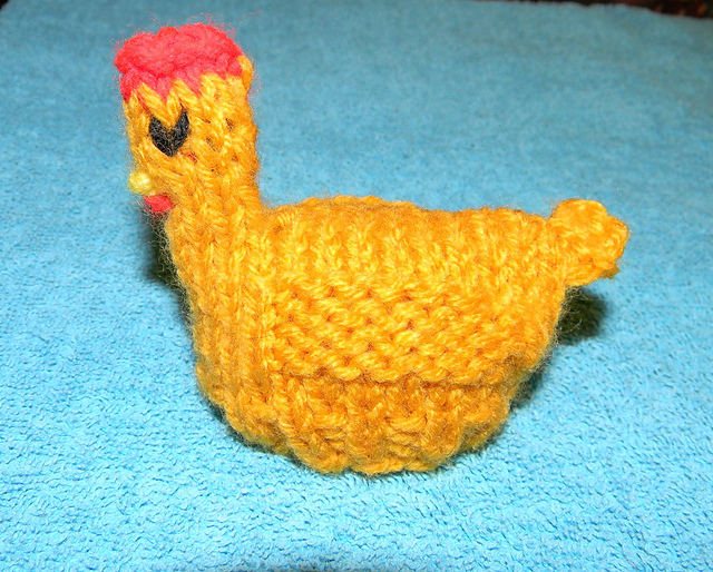 Buff Orpinton hen egg cozy