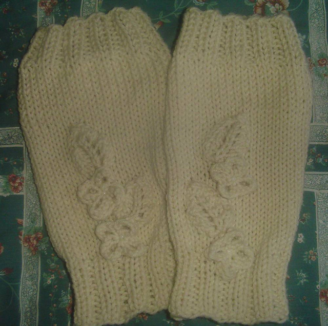 Flower and Leaf Leg Warmers