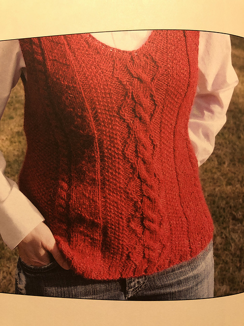 Red Cabled Vest