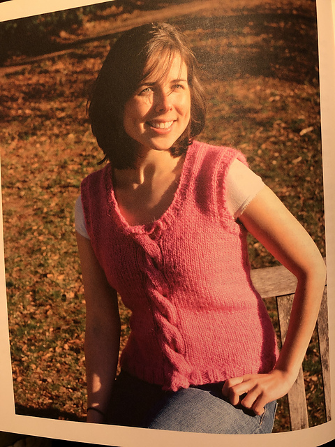 Pink Cabled Emo Vest