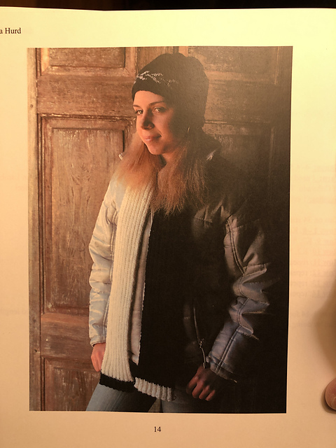 Black and White Hat and Scarf Set
