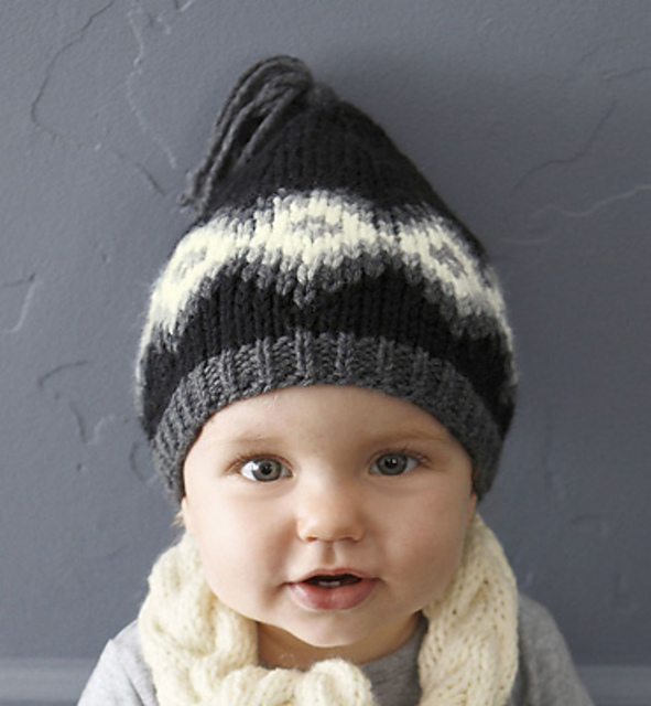 29 Bonnet (Fair Isle Tasseled Hat)