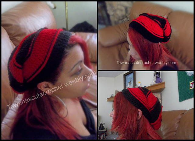 2 color slouch beanie