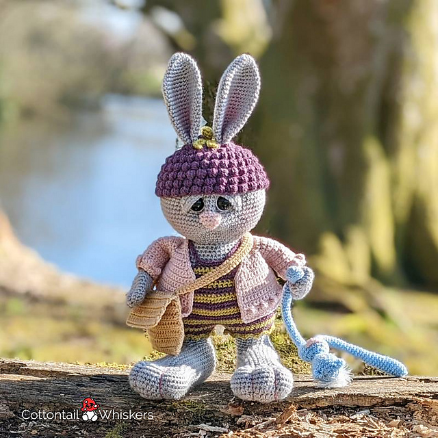 white christmas dresses Cute Crochet Bunny in Brown Dress – Joy Gift London main image 0