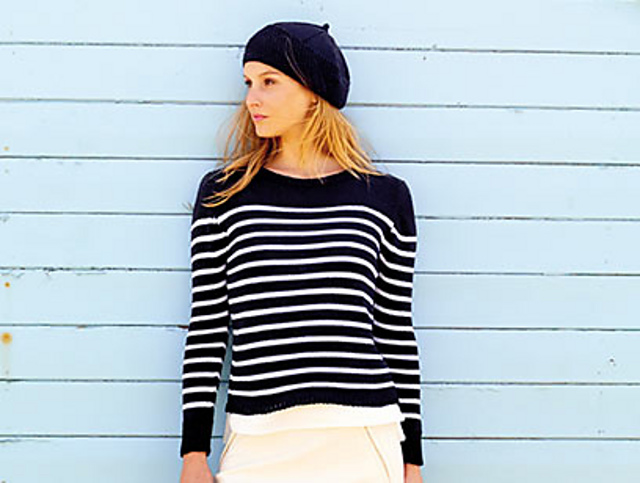 Baskenmütze im Navy-Look