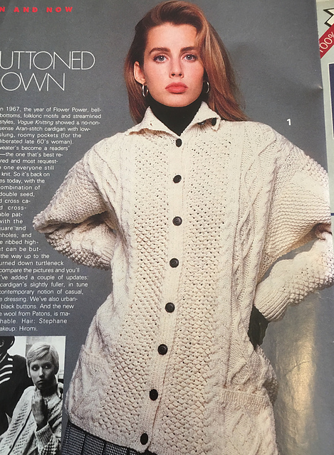 #01 Loose-fitting Aran cardigan