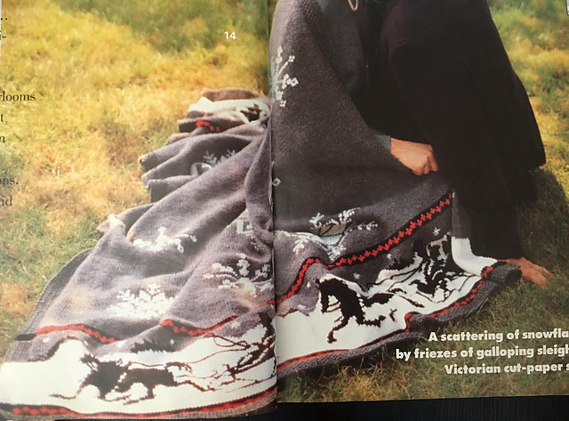Christmas Starry Horse and Sleigh Afghan