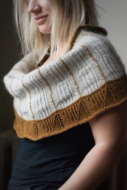 Sale!ハンドメイド♪美しいサファイアミンクのスヌード　スリット　フルスキン Ravelry: CÉRÈS Snood pattern by Beatrice Mase