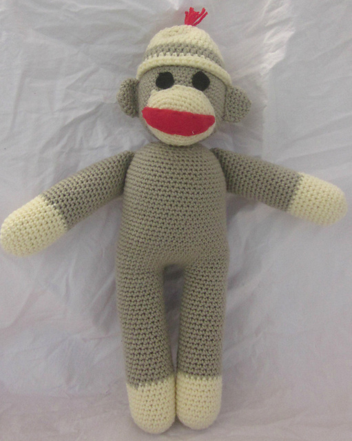 Sock Monkey Softie Large