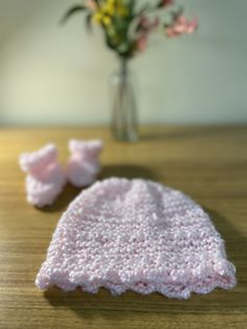 Emma Hat and Booties Set
