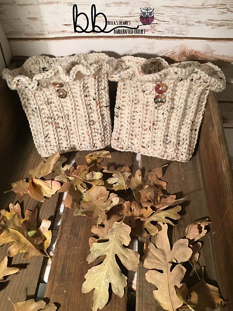 Boot Cuffs with a Ruffled Rim