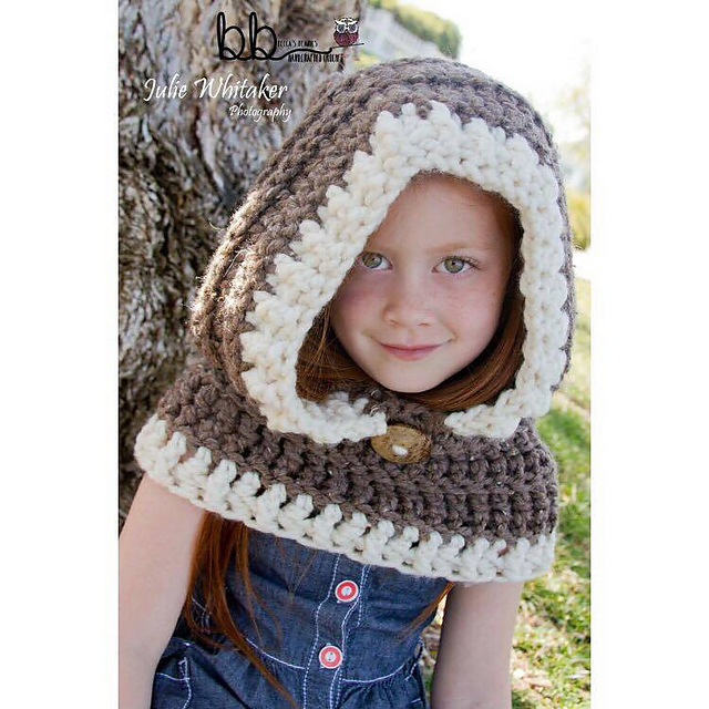 Hooded Cowl with Accent Trim
