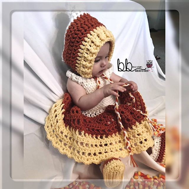 Ravelry: Candy Corn Dress Set pattern by Rebecca Romero