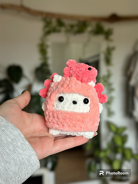 Polar Bear in an Axolotl Costume