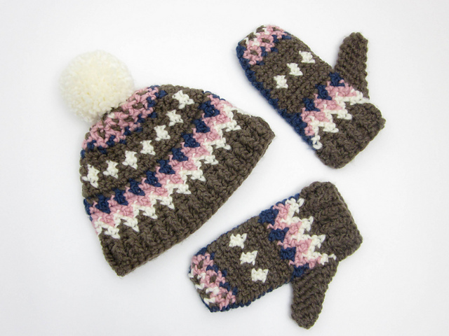 Ravelry: Bernie hat mittens pattern by Becky Skuse