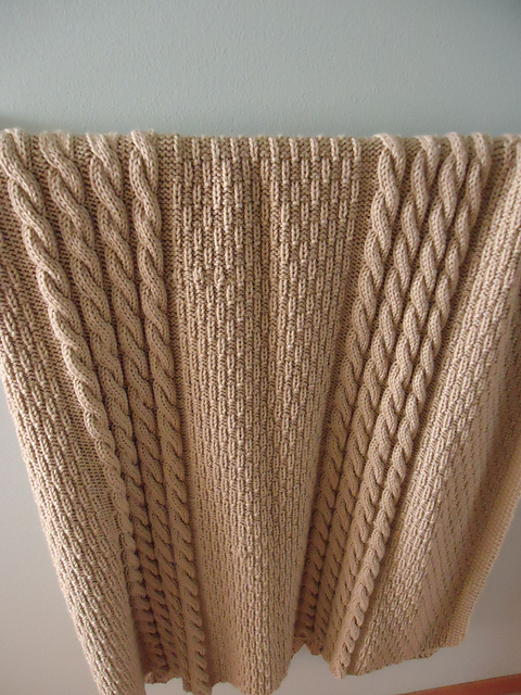 Ravelry: BeenyKnits' Broken Rib Cable Afghan