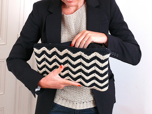 Pochette à chevrons