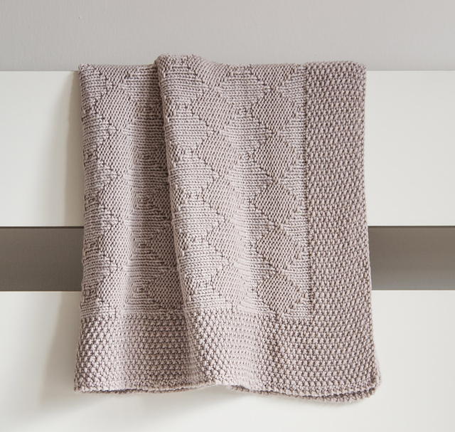 Harlequin Knit & Purl Reversible Baby Blanket