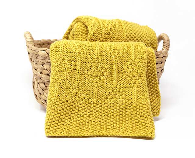 Diamonds Knit & Purl Baby Blanket