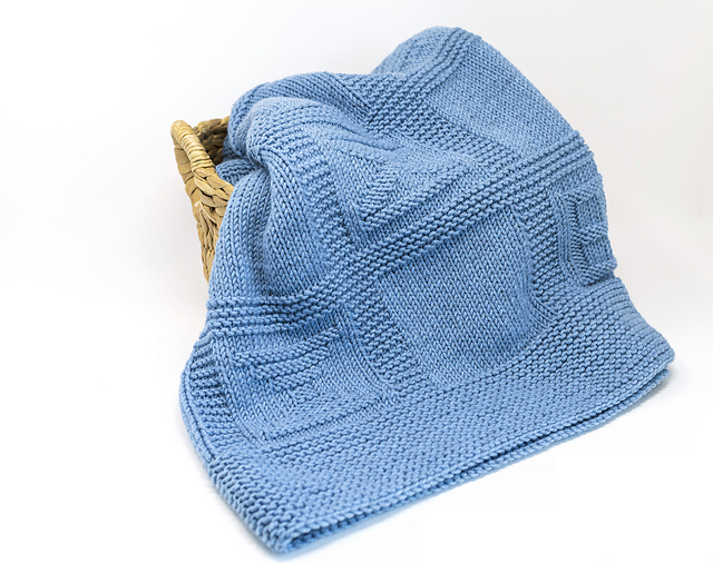 Leland Knit & Purl Baby Blanket