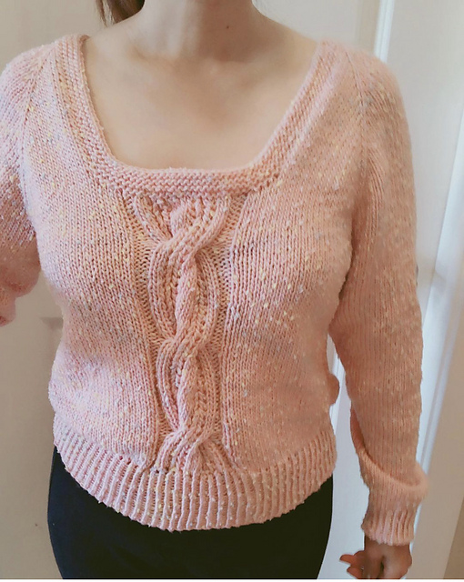 #11 Squared Neck Cable Raglan