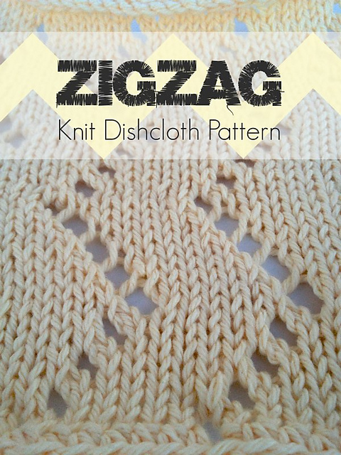 Zigzag Knit Dishcloth