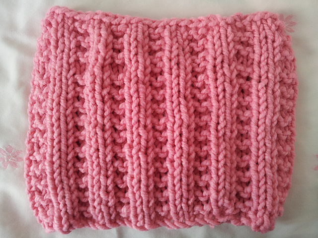 Cuello falso punto inglés/Cowl False English Rib