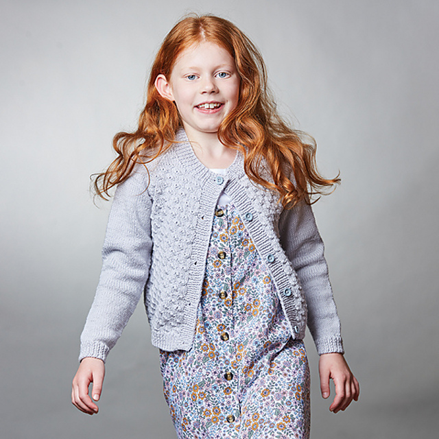 PT8571 - Kids Knot Stitch Raglan Sleeve Cardigan