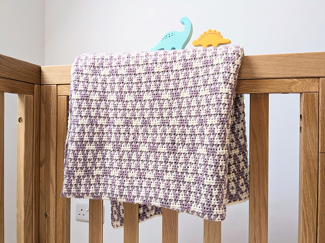 Colour-wrok Crochet Baby Blanket
