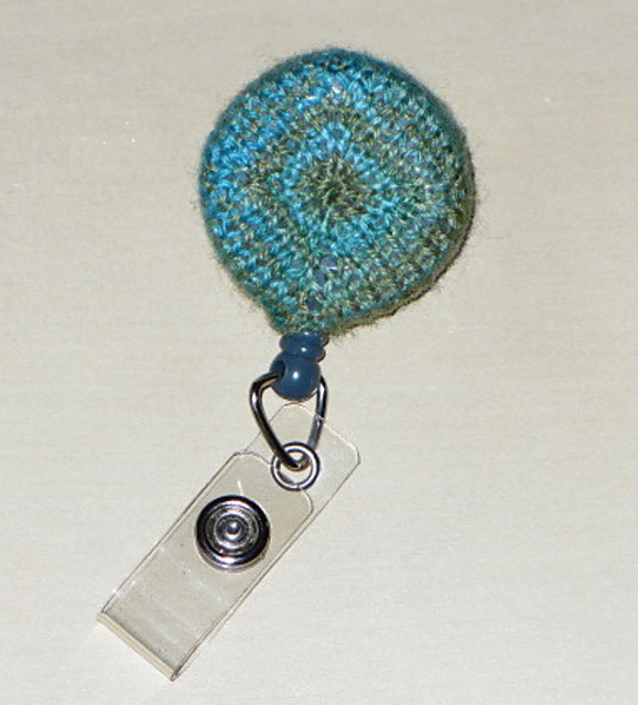 White Coat Badge Cozy in Lace Weight