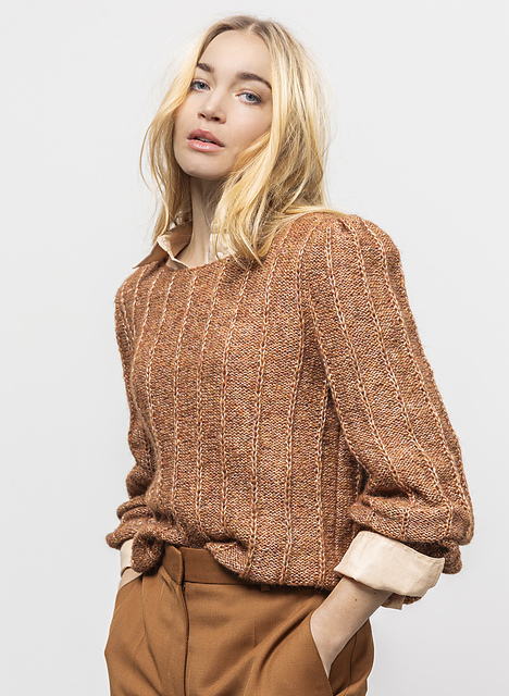 Pull col bateau manches bouffantes - M6225