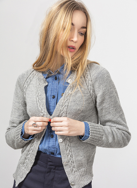 Gilet raglan à torsades Monica - M6229