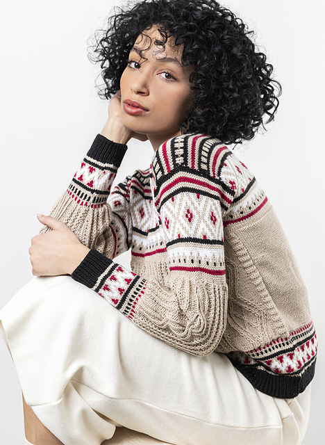 Pull jacquard et torsades Ilona - M6243