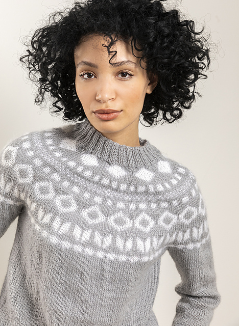 Pull empiècement jacquard - M6245