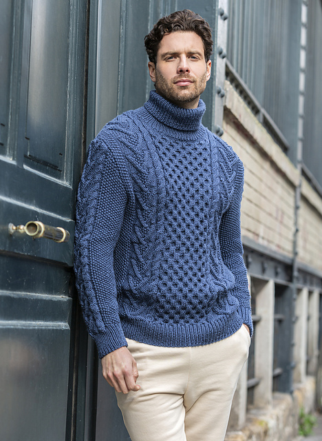 Pull col roulé à torsades Iann - M6247
