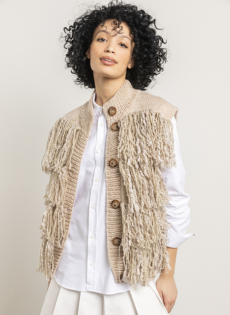 Gilet sans manches à franges Tania - M6255