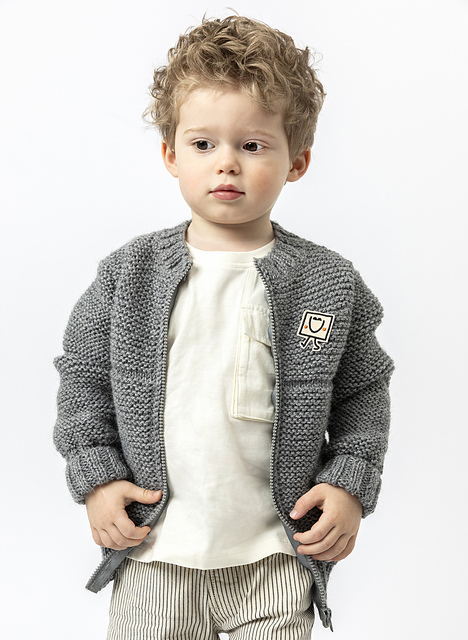 Gilet zippé au point mousse Rémi - M6278