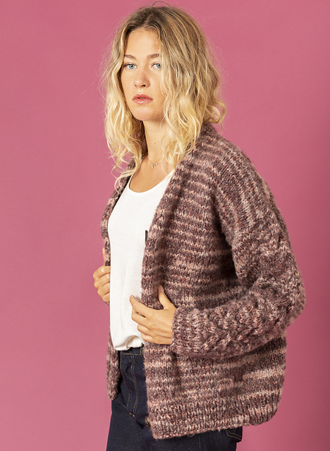 Gilet manches à torsades - M6305