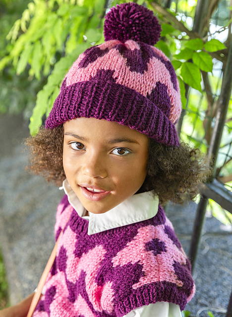Bonnet jacquard à pompon Solène - M6332