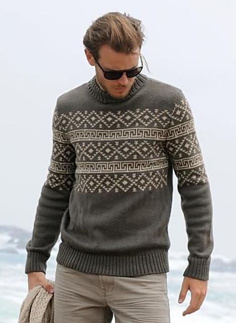 Man’s Sweater with Inca Design M2646