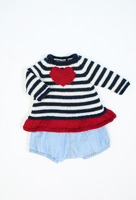 Robe bébé rayée M6742