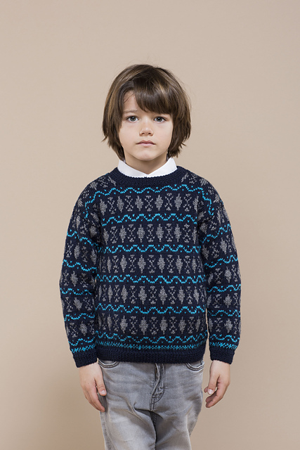 n°11 Pull jacquard col rond M0320