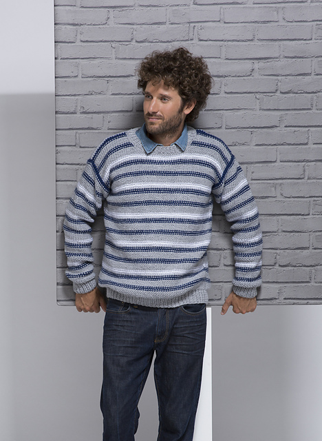 n°06 Pull rayé col rond - M0350