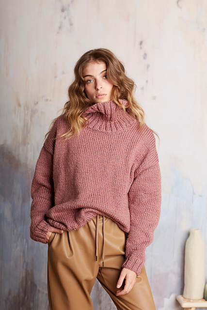 Pull large col roulé - M1673
