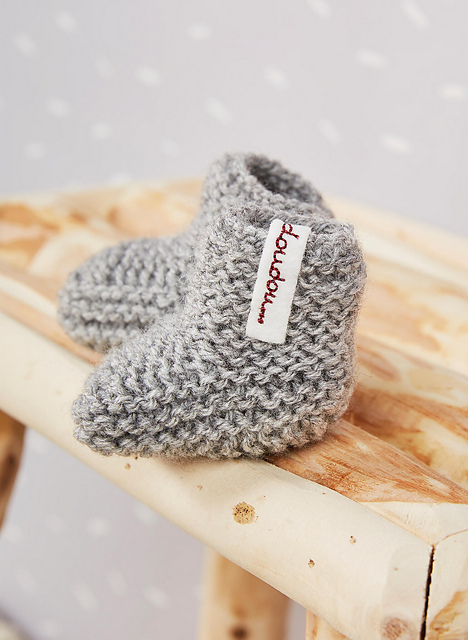 Chaussons au point mousse - M1703