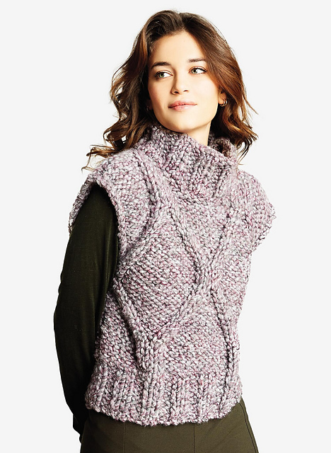 Sur-pull sans manches à torsades - M1422