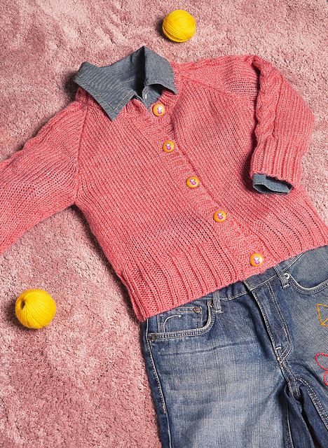 Gilet raglan à torsades - M1553